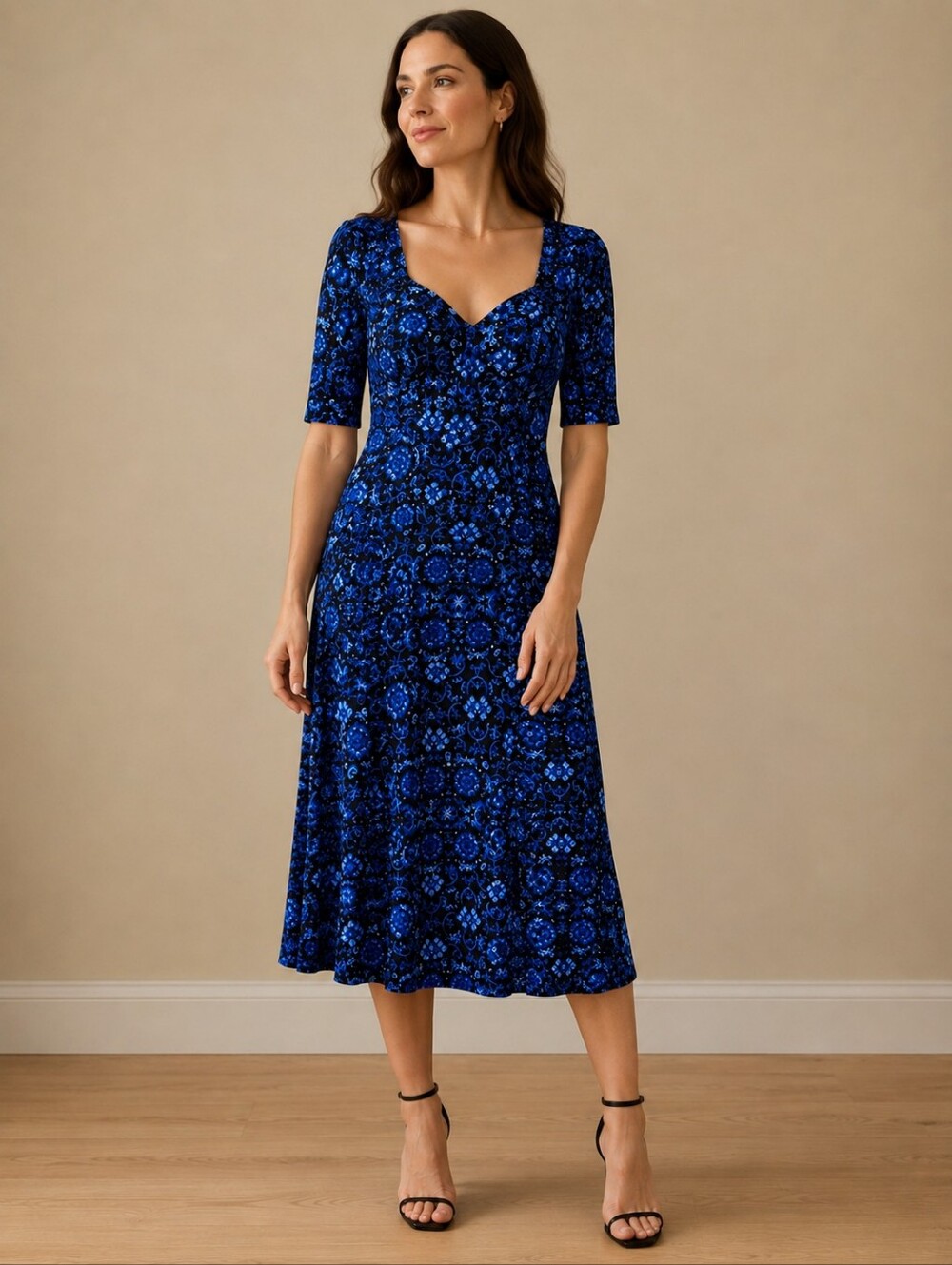 ❤️ NWOT! NANETTE LEPORE FLORAL MIDI DRESS, 8